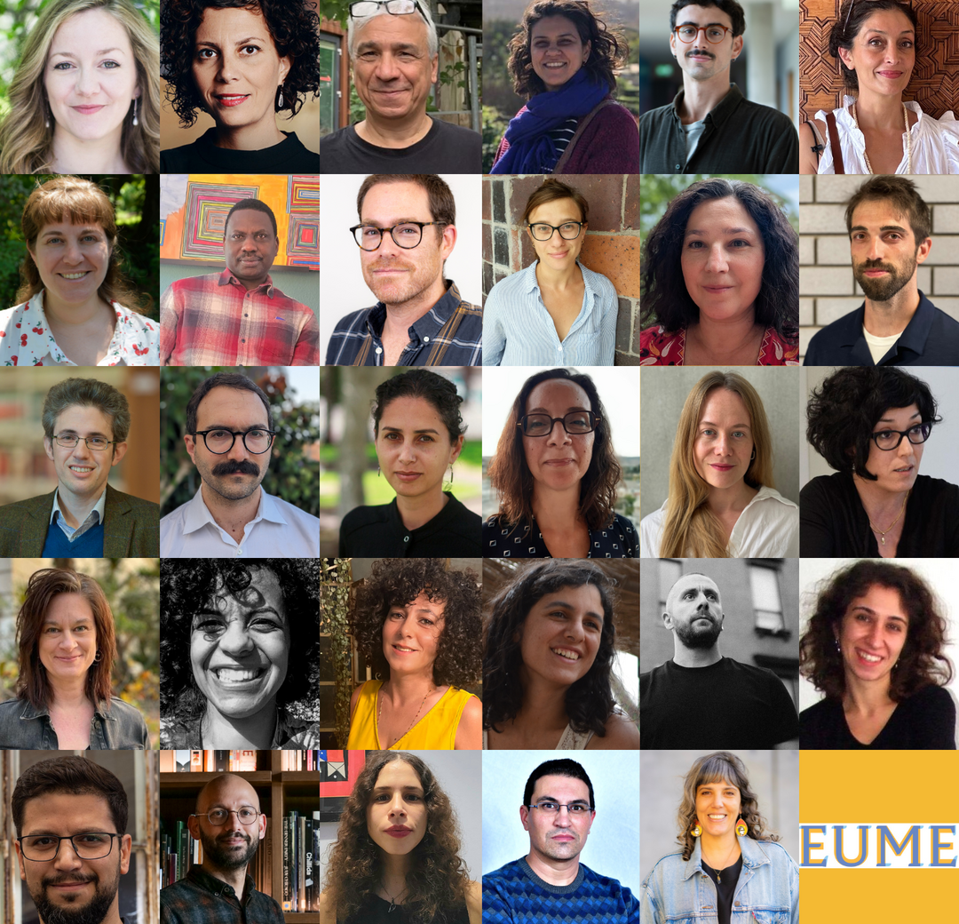 Collage made out of 29 Portraits of the EUME Fellows 2026/27